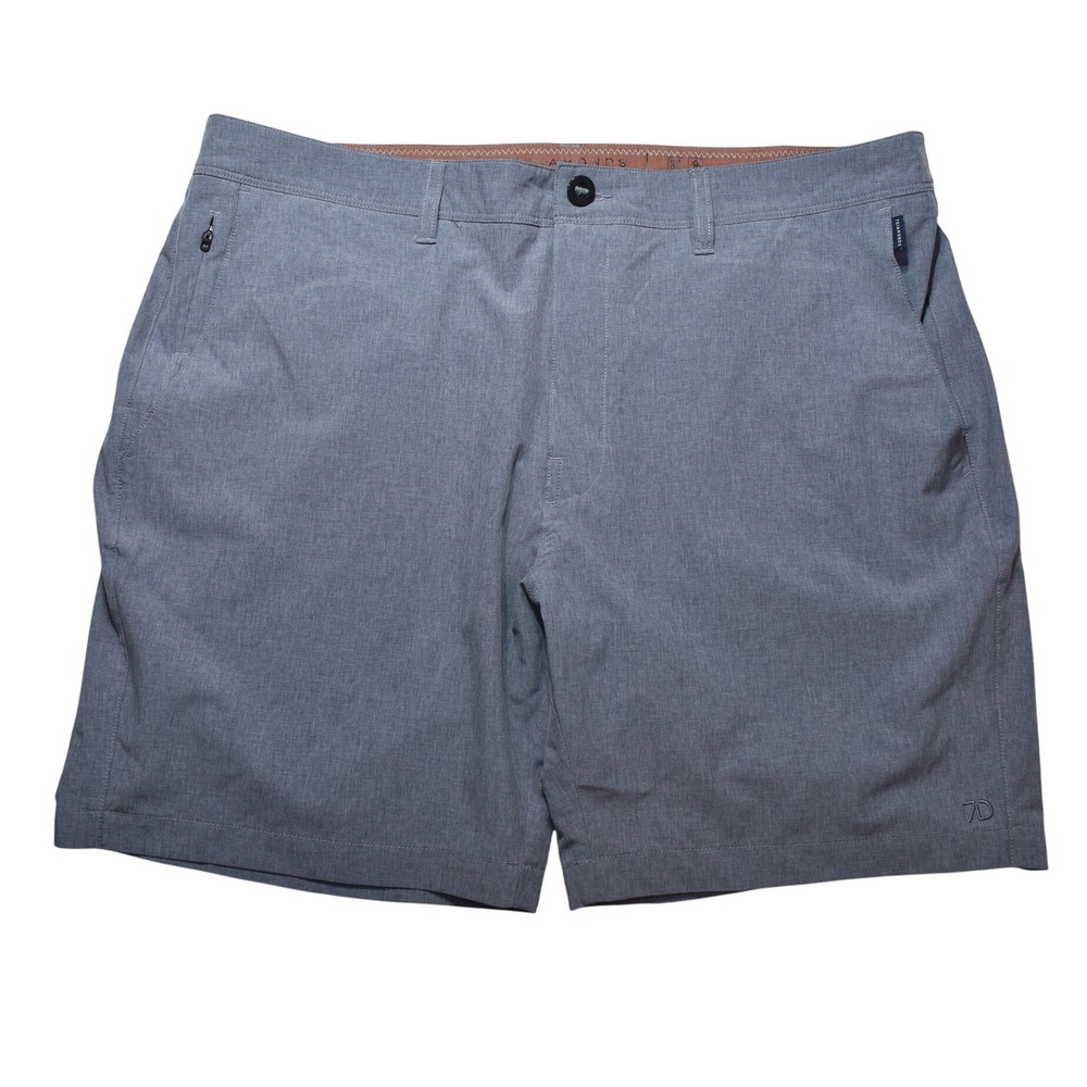 7 Diamonds Aeroplane Performance Shorts Mens 38 Blue Gray STS7-1167 Stretch 8in